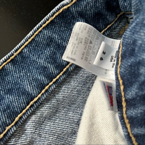 American apparel high waisted cuffed jean shorts 26 - Picture 6 of 6